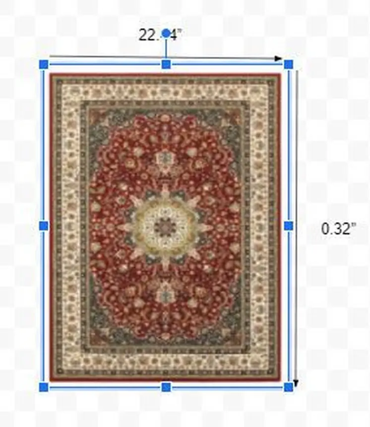 2' X 3' Red And Ivory Area Rug