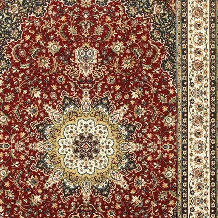 2' X 3' Red And Ivory Area Rug