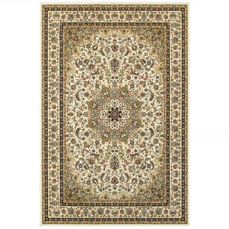 2' X 3' Beige And Ivory Area Rug