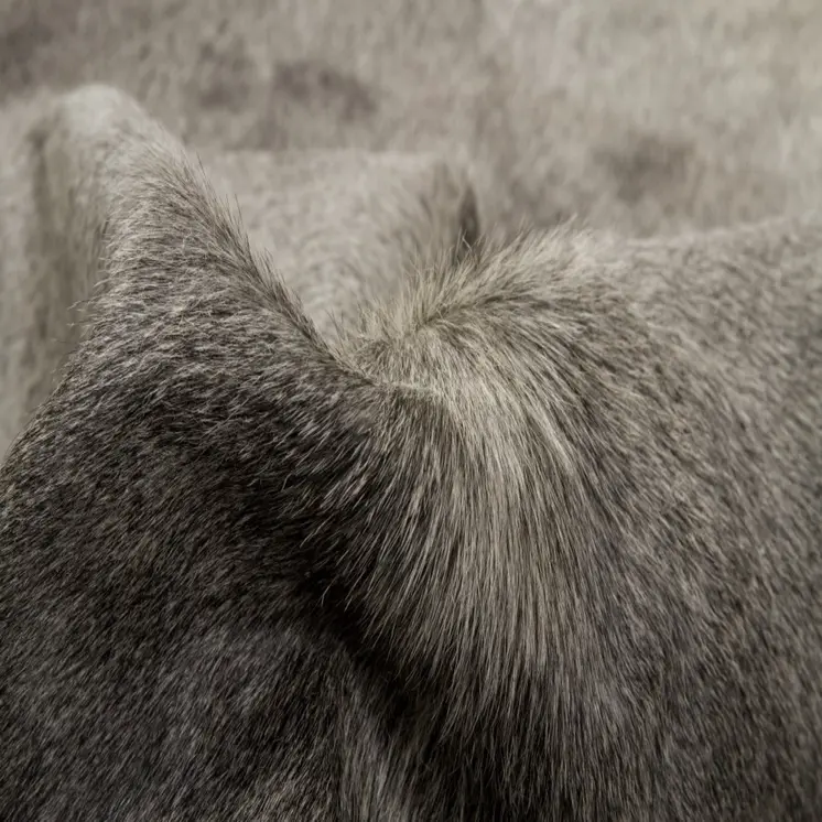 6' X 7' Gray Cowhide Handmade Area Rug