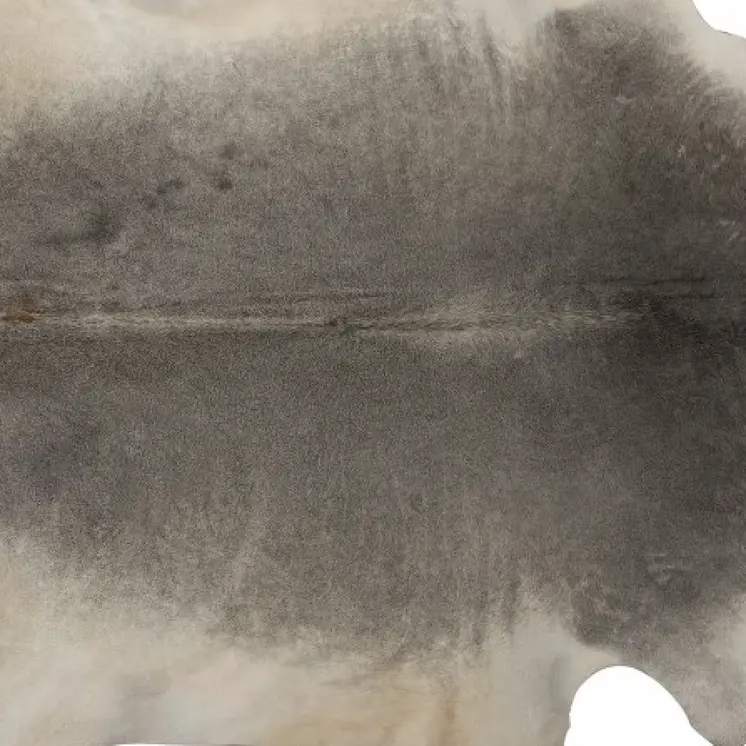 6' X 7' Gray Cowhide Handmade Area Rug