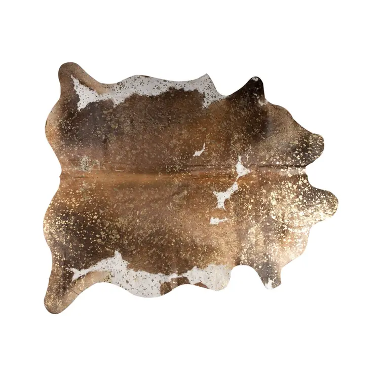 6' X 7' Brown And White Cowhide Area Rug