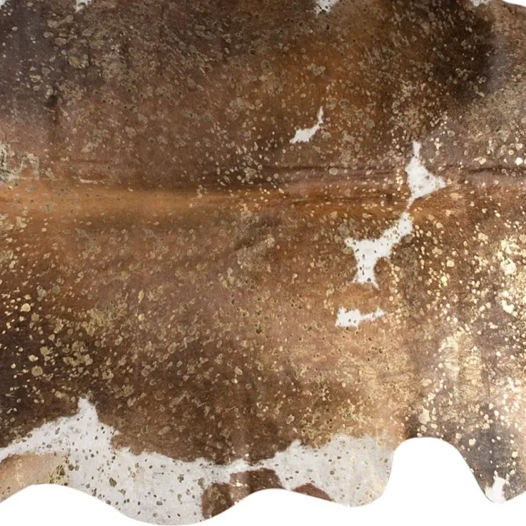 6' X 7' Brown And White Cowhide Area Rug
