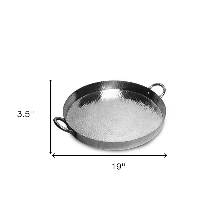 Hammered Round Scallop Serving Tray