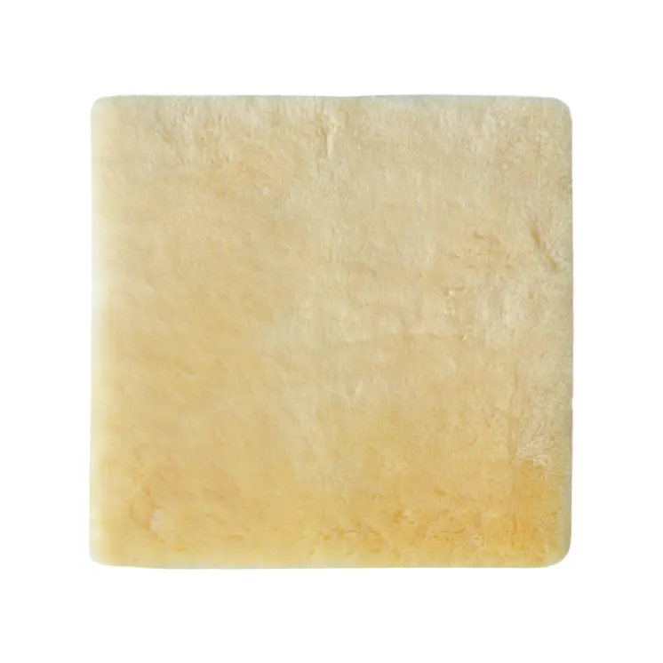 17" Square Natural Off White Medical Grade Sheepskin Chair Pad