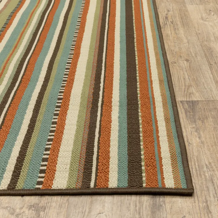 5' X 8' Green Indoor Outdoor Area Rug