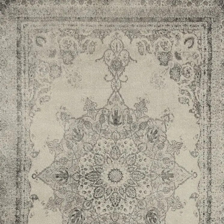 12' X 15' Gray and Ivory Area Rug