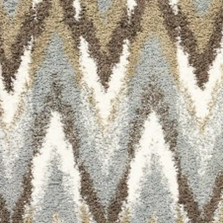 4' X 6' Gray And Taupe Ikat Pattern Area Rug