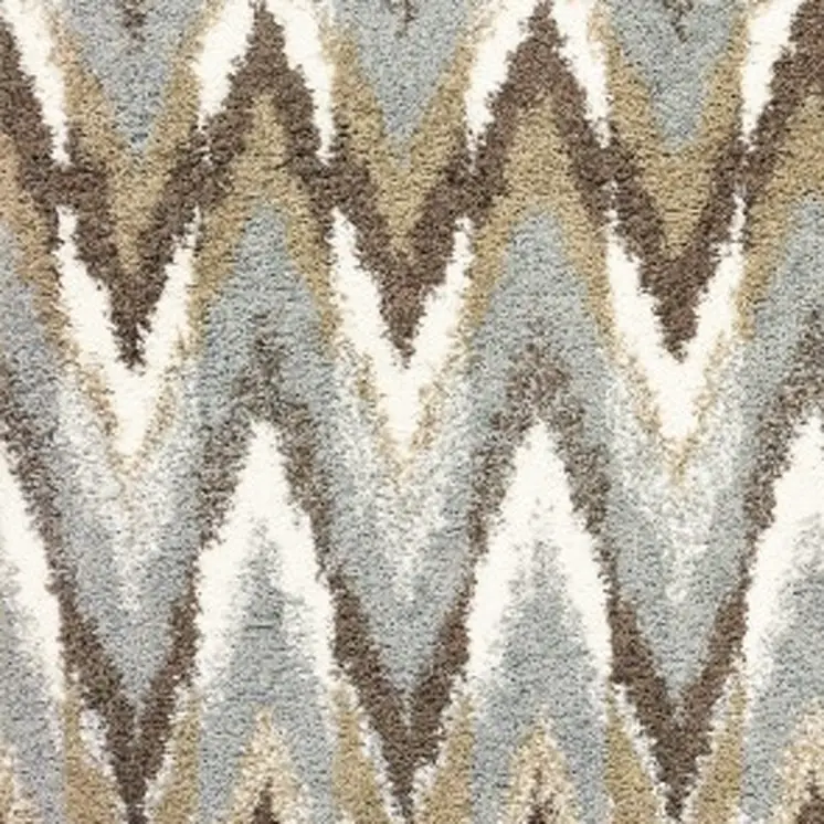4' X 6' Gray And Taupe Ikat Pattern Area Rug