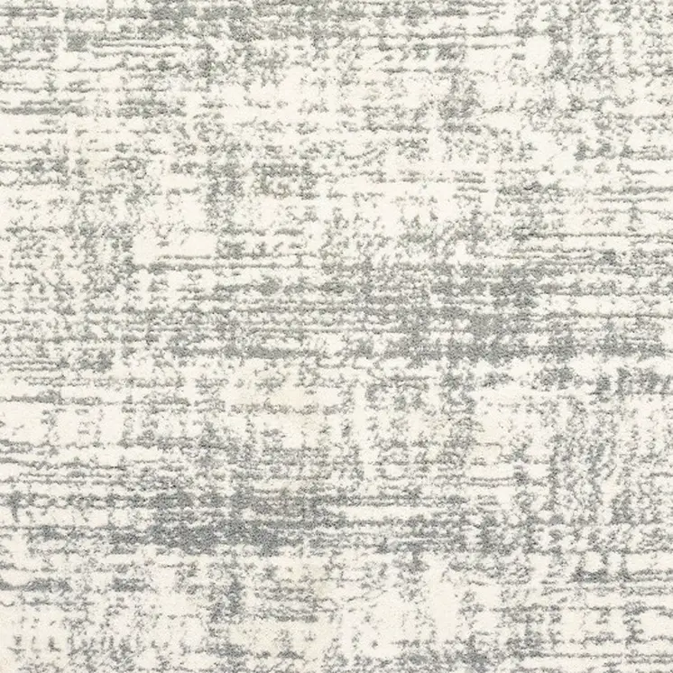 5' X 8' Ivory And Gray Abstract Strokes Area Rug
