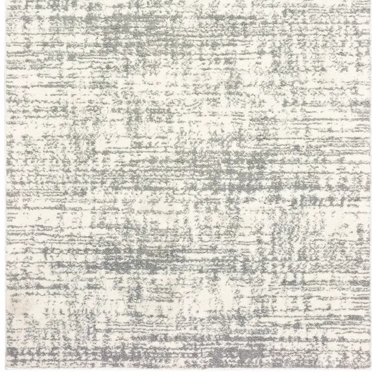 5' X 8' Ivory And Gray Abstract Strokes Area Rug