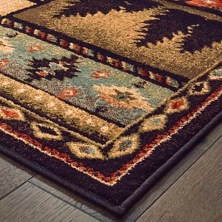 8' X 10' Gold and Ivory Power Loom Area Rug