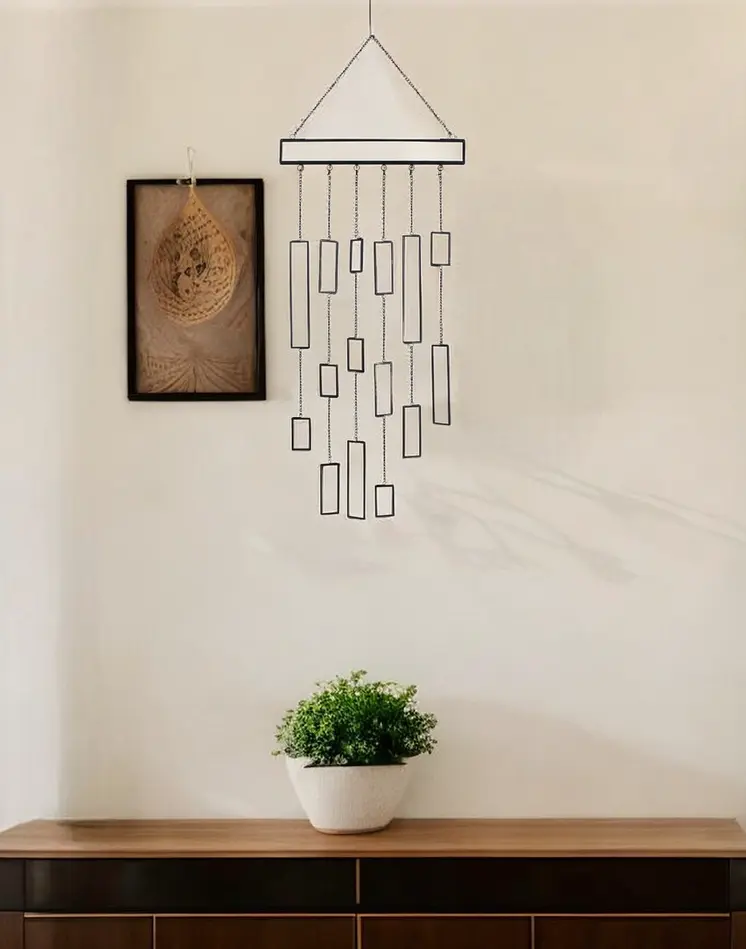 23" X 0" Clear Glass Hanging Tapestry