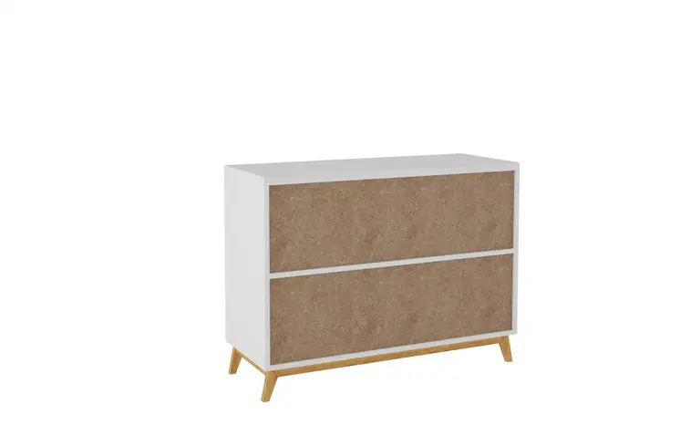 Modern White And Natural Two Door Buffet