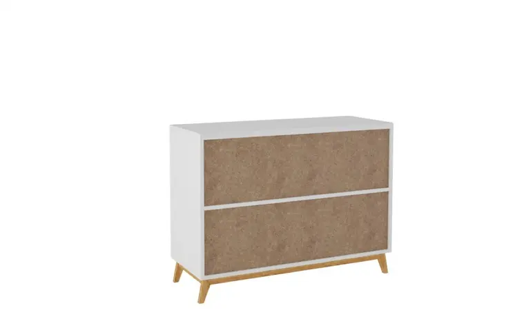 Modern White And Natural Two Door Buffet