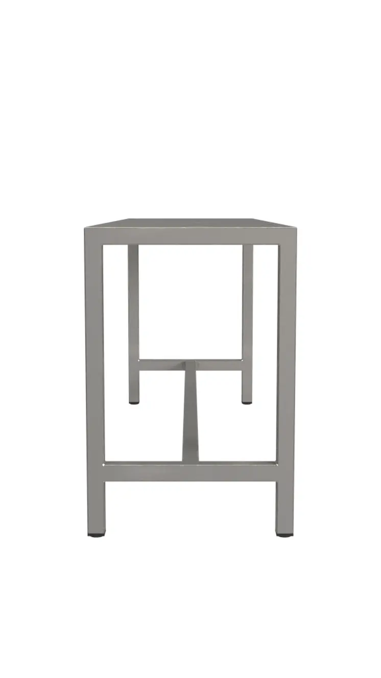 44" Silver Iron Bench