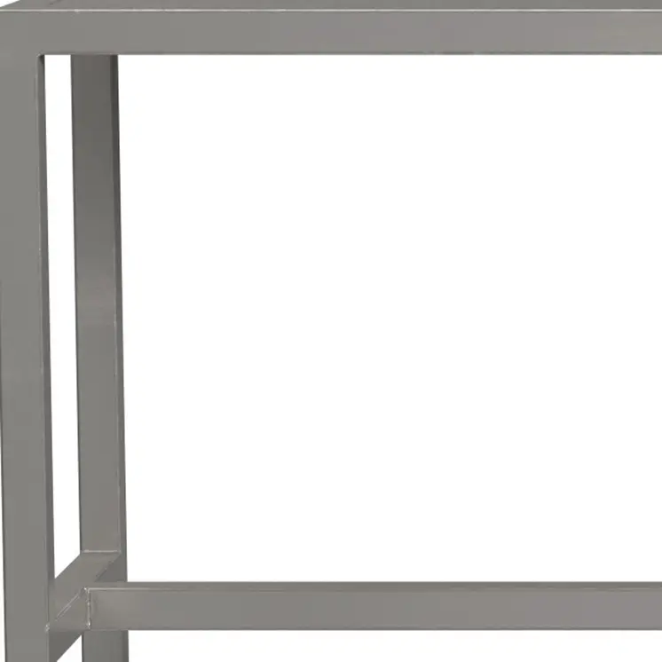44" Silver Iron Bench