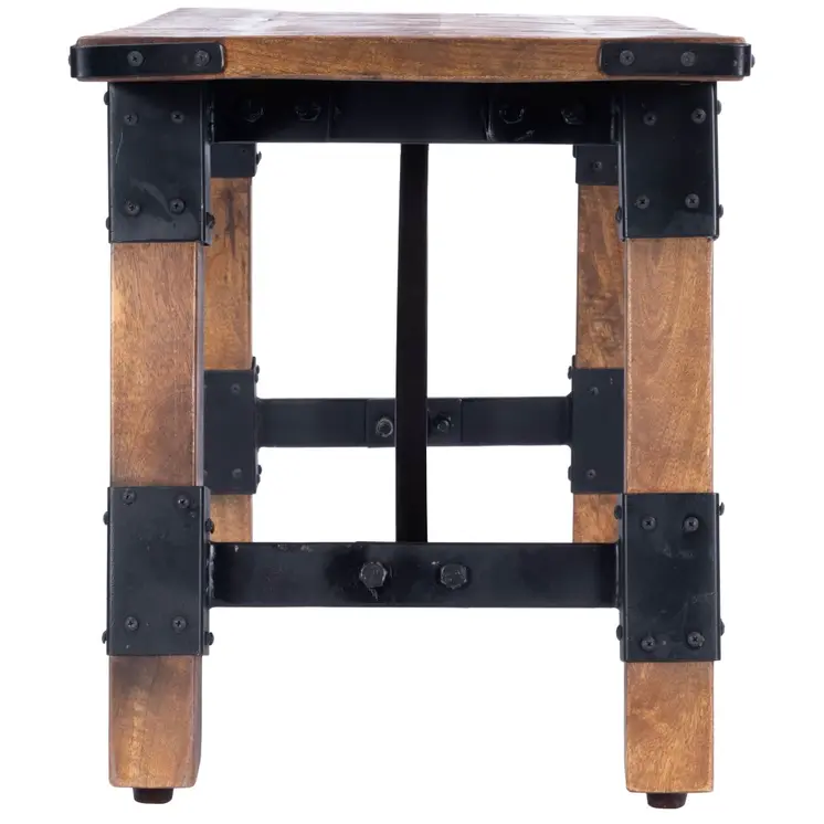 Mod Industrial Rustic Wood Bench