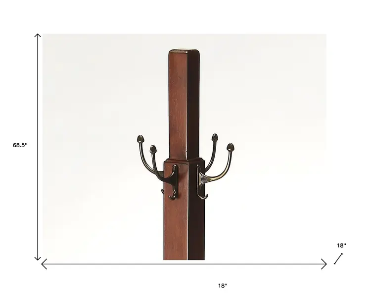 Webster Antique Cherry Coat Rack Tree