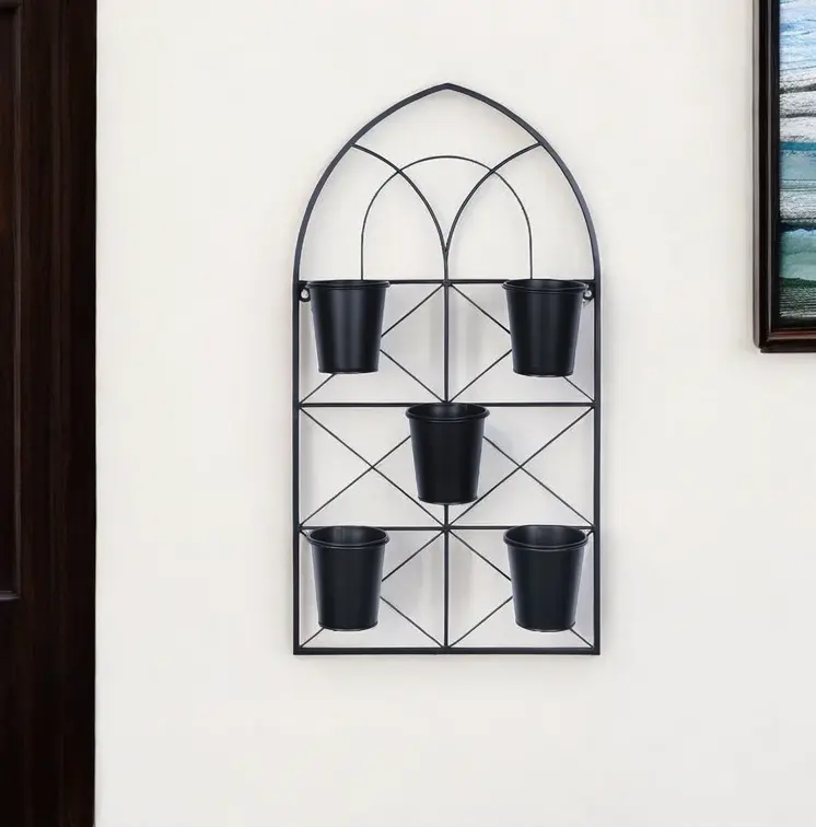 Metal Plant Pots Wall Hanging