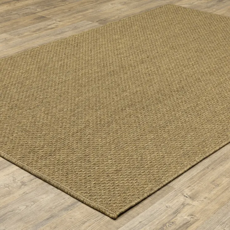 8' X 13' Tan Indoor Outdoor Area Rug