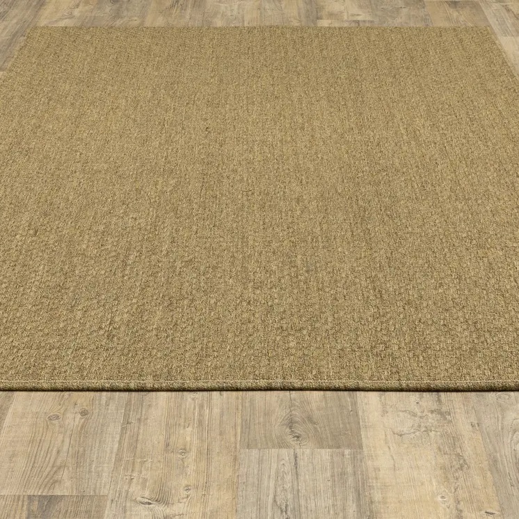 8' X 13' Tan Indoor Outdoor Area Rug