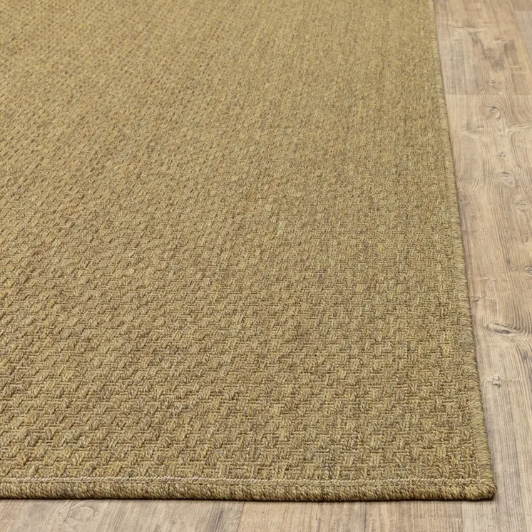8' X 13' Tan Indoor Outdoor Area Rug