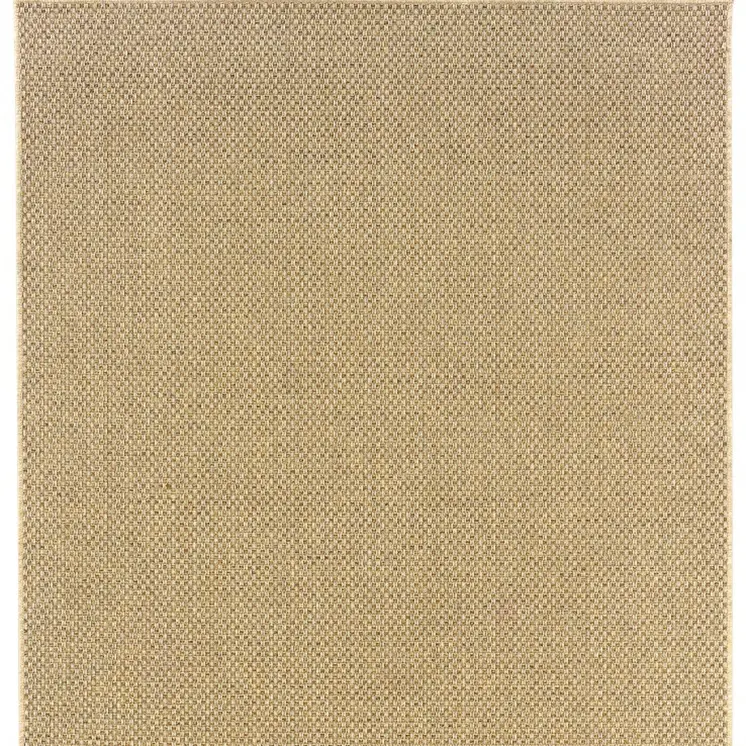 4' X 6' Beige Indoor Outdoor Area Rug