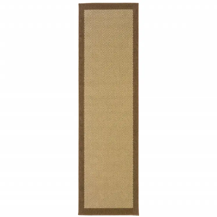 8' Beige Indoor Outdoor Area Rug