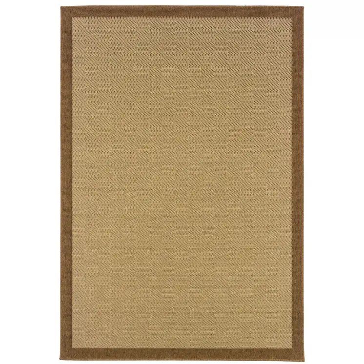 7' X 10' Beige Indoor Outdoor Area Rug