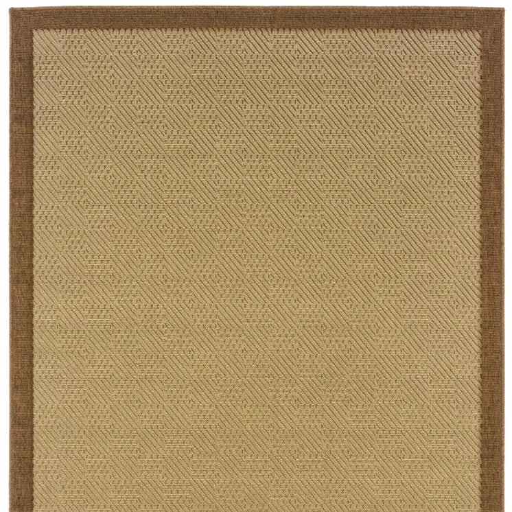 7' X 10' Beige Indoor Outdoor Area Rug