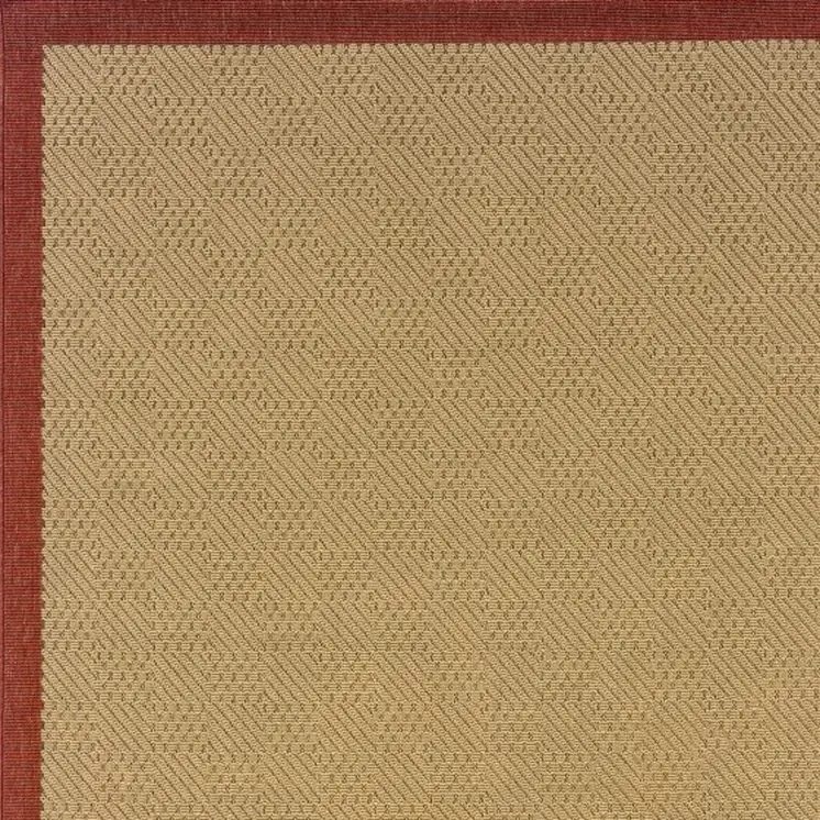 5' X 8' Beige Indoor Outdoor Area Rug