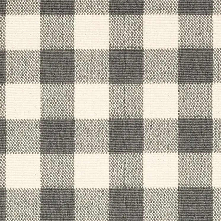 8' Gray And Ivory Indoor Outdoor Runner Rug