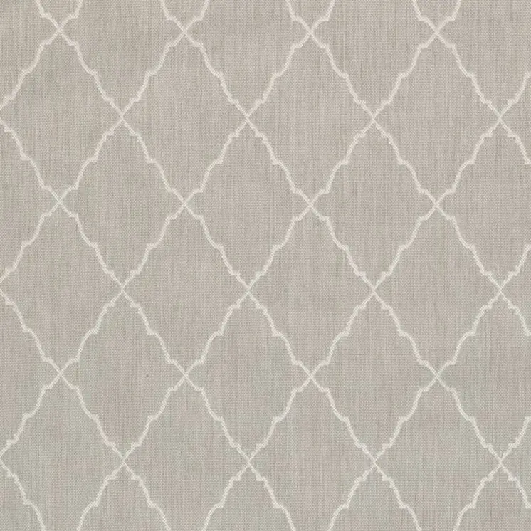 5' X 7' Gray and Ivory Indoor Outdoor Area Rug