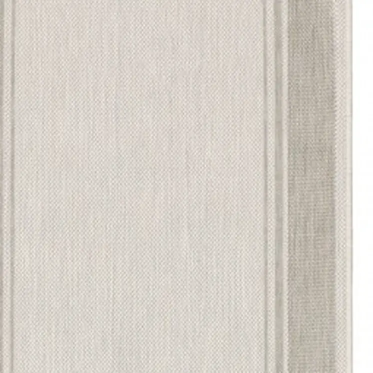 3' X 6' Gray And Ivory Indoor Outdoor Runner Rug