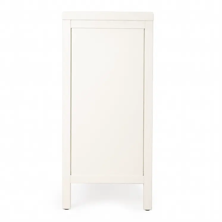 31" White Solid Wood Two Drawer Sideboard with Two Doors