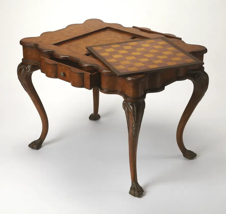 39" Brown Wood Coffee Table With Drawer
