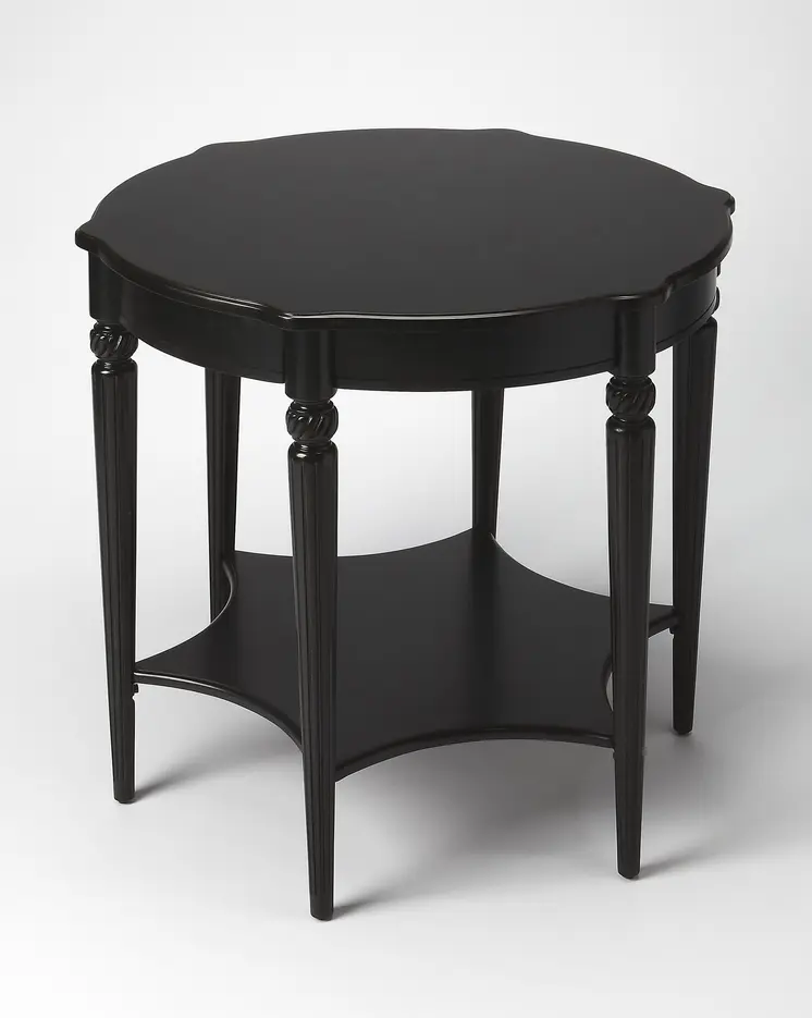 28" Brown Wood Round Coffee Table With Shelf