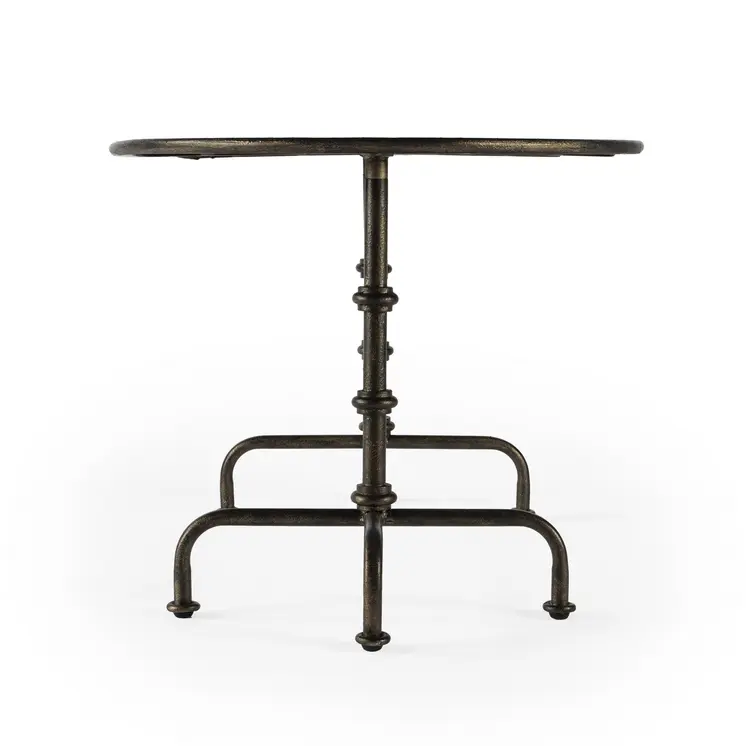 38" Silver Aluminum Oval Coffee Table