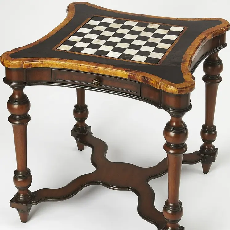 28" Brown Wood Square Coffee Table With Drawer