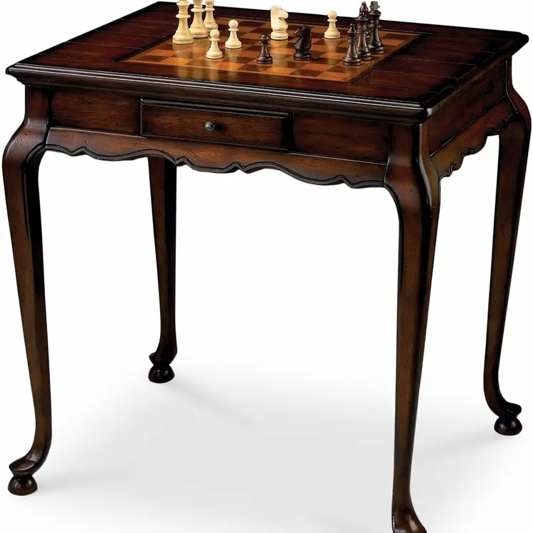 29" Brown and Dark Brown Wood Square Coffee Table With Drawer