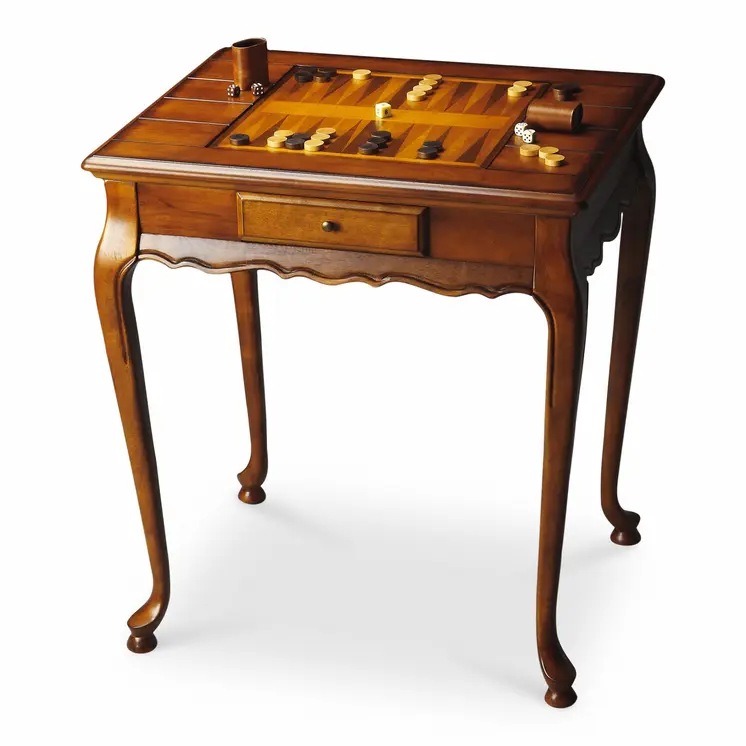 29" Brown and Dark Brown Wood Square Coffee Table With Drawer