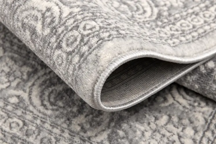 2' X 5' Gray Distressed Medallion Area Rug