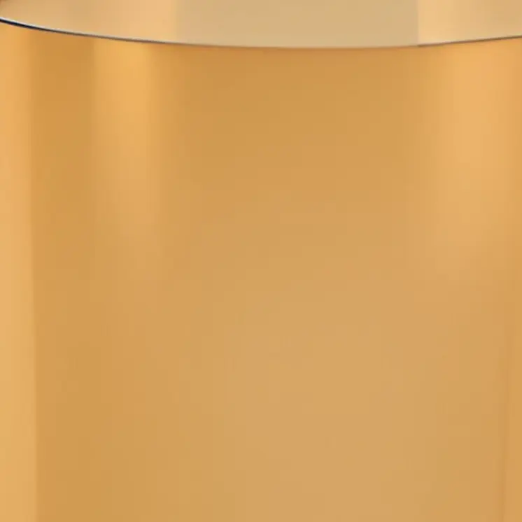 11" Amber And Clear Cylinder Lead Free Crystal Table Vase