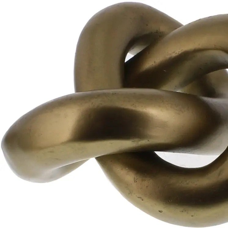 5" Brass Gold Metal Knot Sculpture