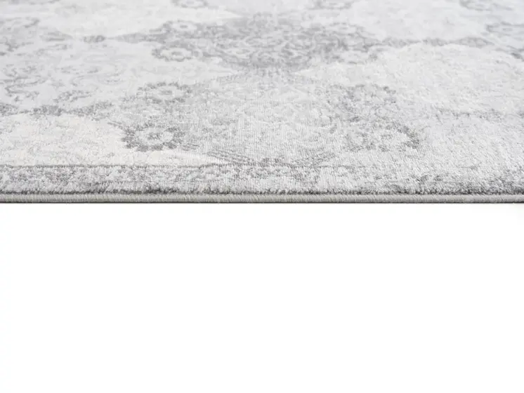 2' X 10' Gray Distressed Trellis Pattern Runner Rug