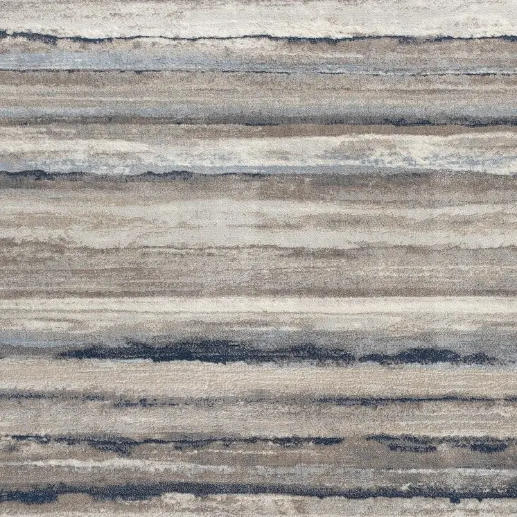 2' X 5' Blue Striped Area Rug