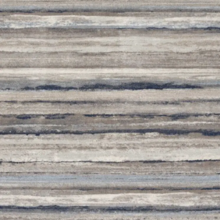 8' Blue Striped Runner Rug