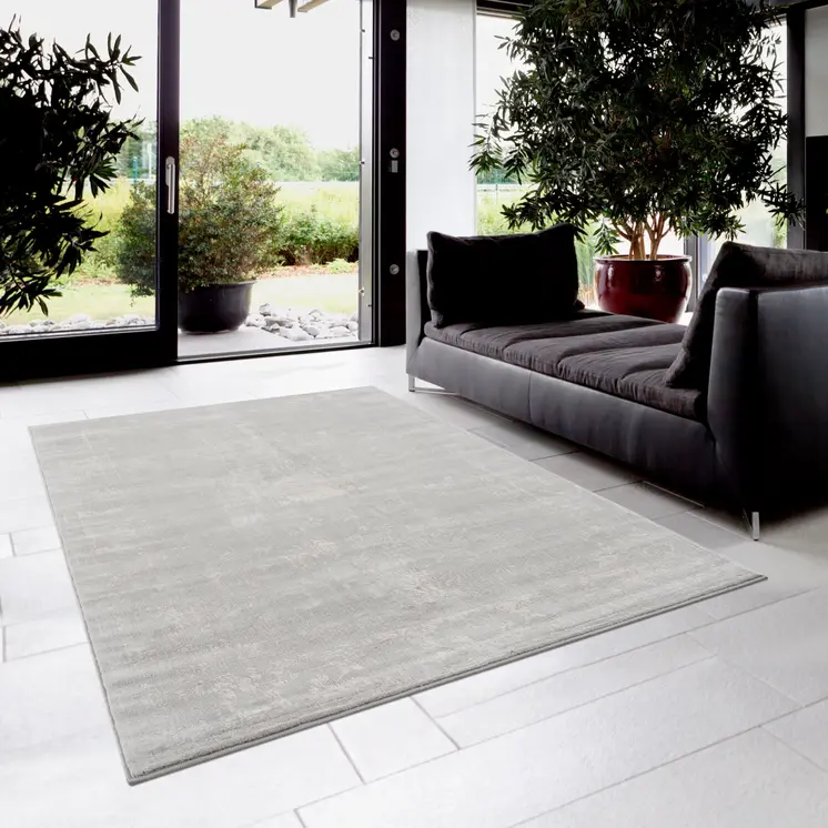 4' X 6' Modern Gray Distressed Area Rug