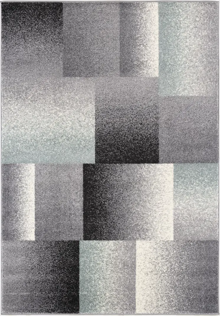 7' X 9' Gray Modern Geometric Area Rug